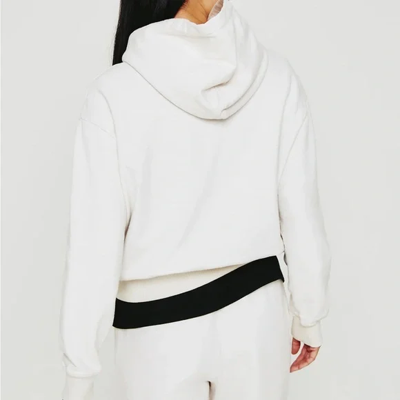 NWT AG Jeans Adriano Goldschmied Nova Cotton Vintage Hoodie Moflog Light Gray XS - Picture 11 of 13